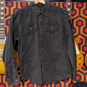 Affliction Black Premium Rhythm Lords Shirt 2XL Long Sleeve Button Up